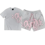 SynaWorld Syna Logo ShortSet Grigio Rosa