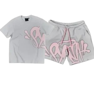 SynaWorld Syna Logo ShortSet Grigio Rosa